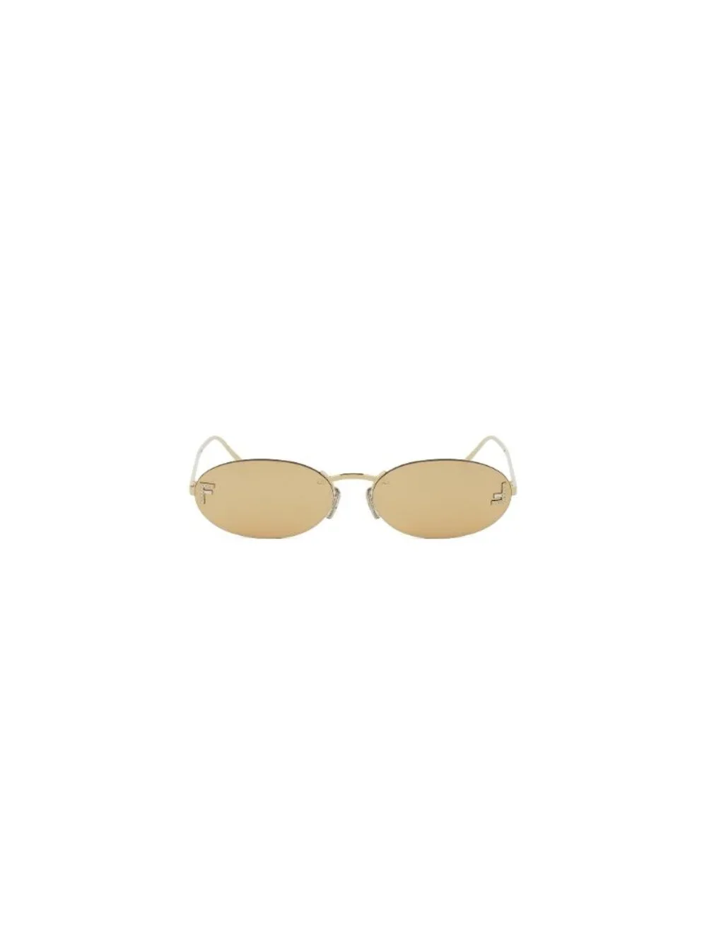 New FENDI Women's Sunglasses Metal Frame FIRST CRYSTAL FE4075US 30L 54 Gold Oval